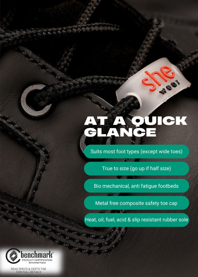 achieves womens work boots infographic