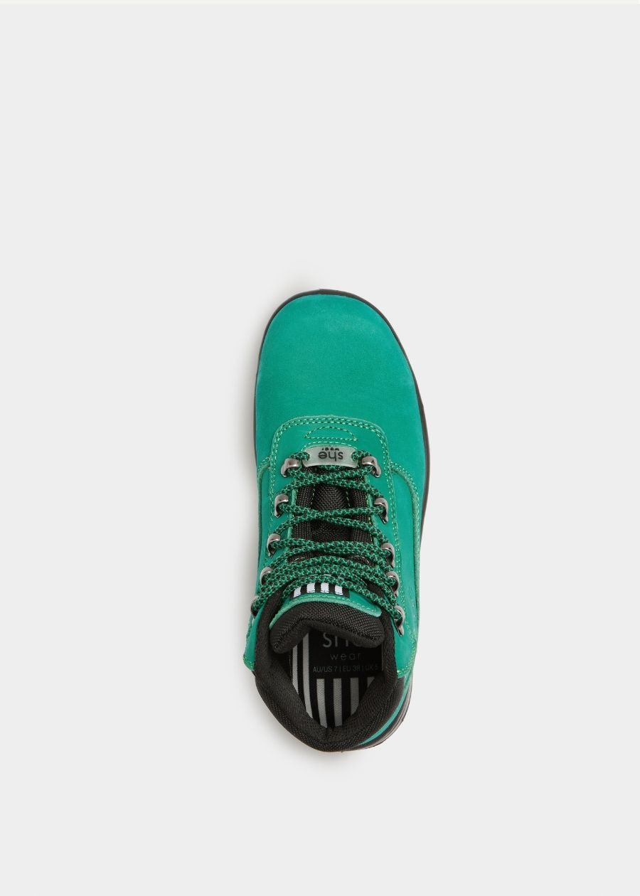 wide fit womens work boot in green