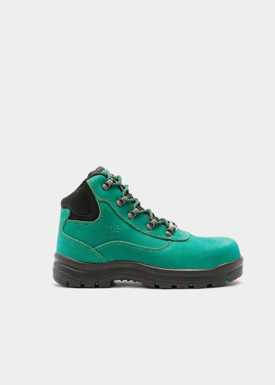 does steel cap side view in jade green