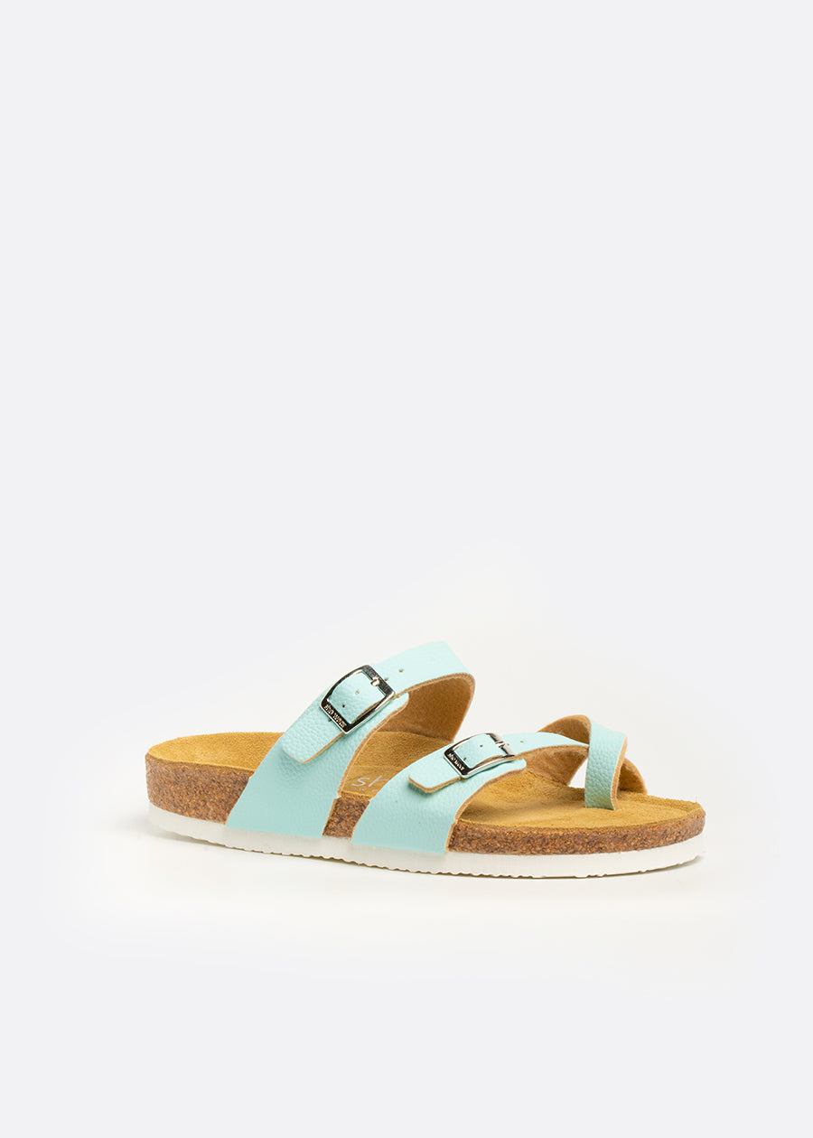 cool summer sandal in mint blue