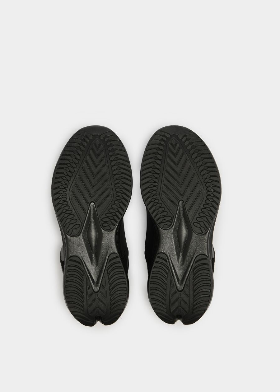 view of black slip resistant soles