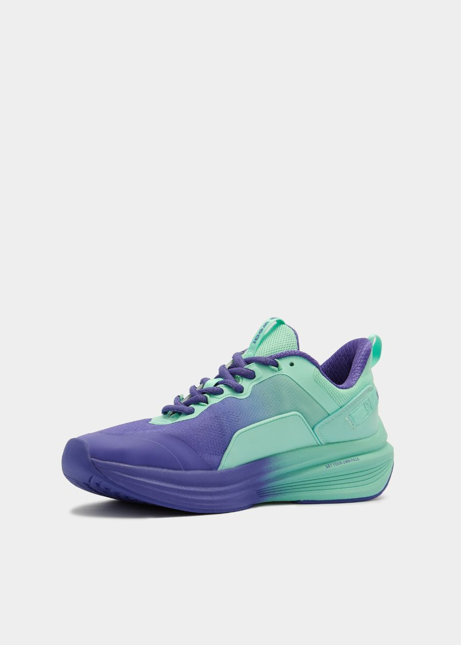 side view of Pace walking shoe with extra medial arch support.