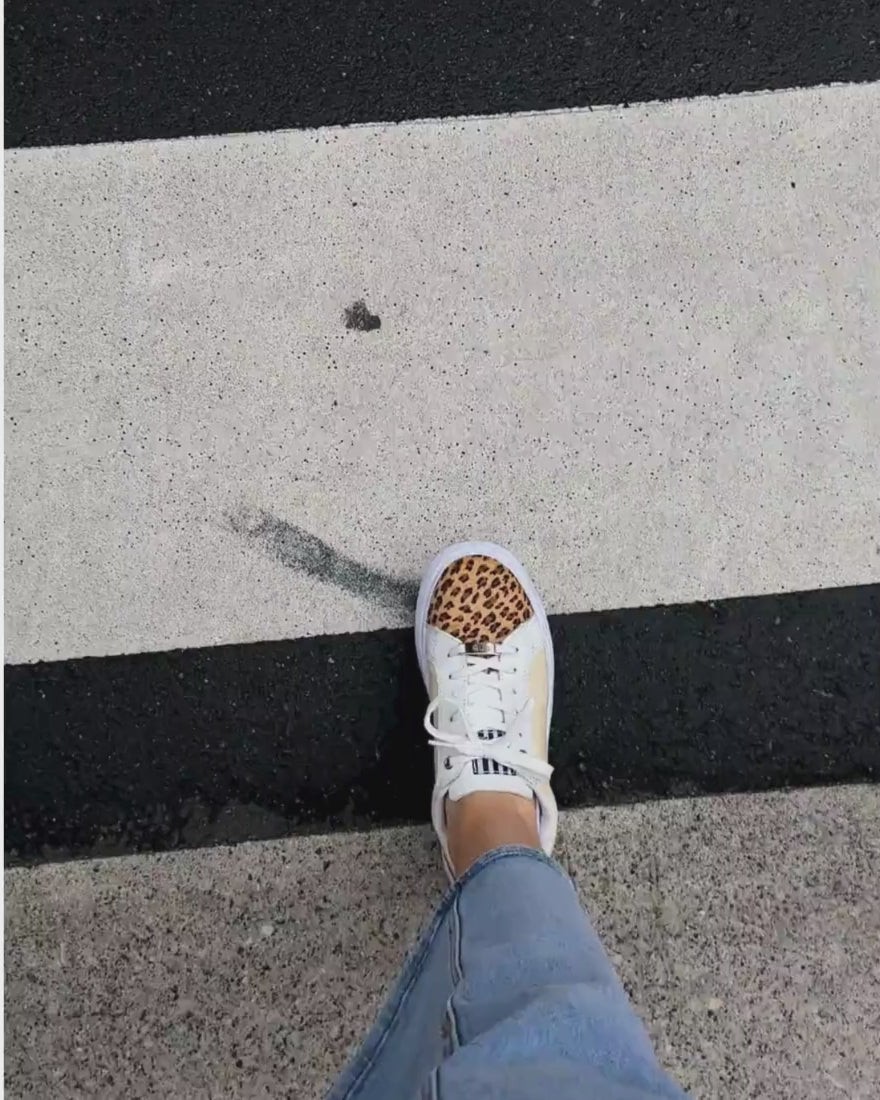 leopard print stylish sneakers