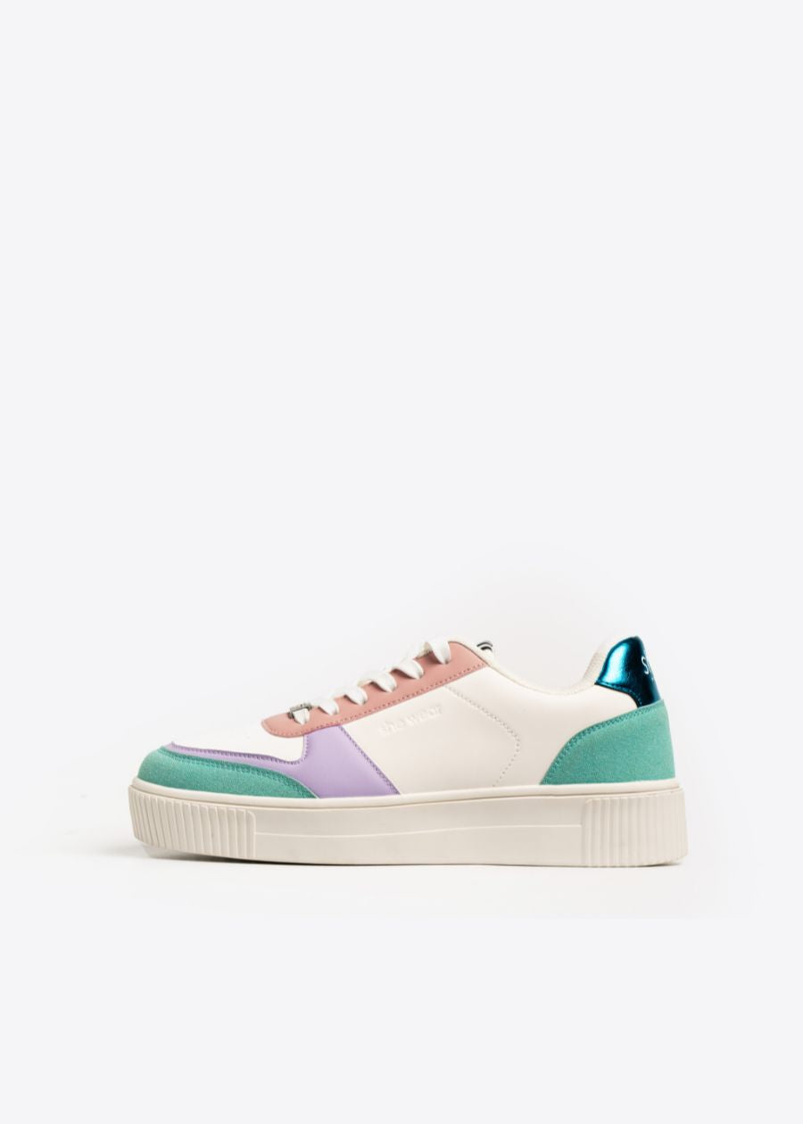 Colourful fashion sneaker with Slip resistant, shock absorbing TPR sole