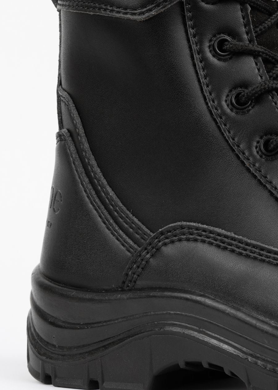 womens designed work boot black uniform