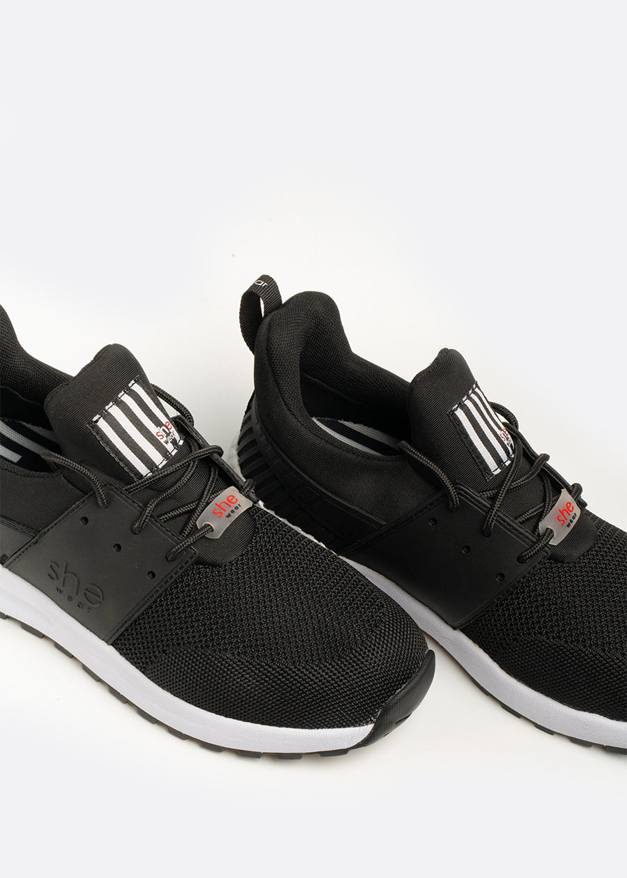 Black and white active sneakers