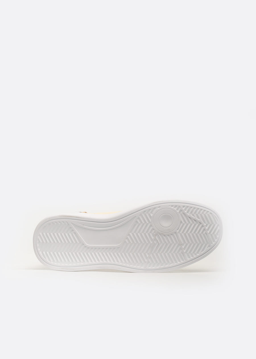 Certified slip resistant sole of a lightweight women's fashion sneaker