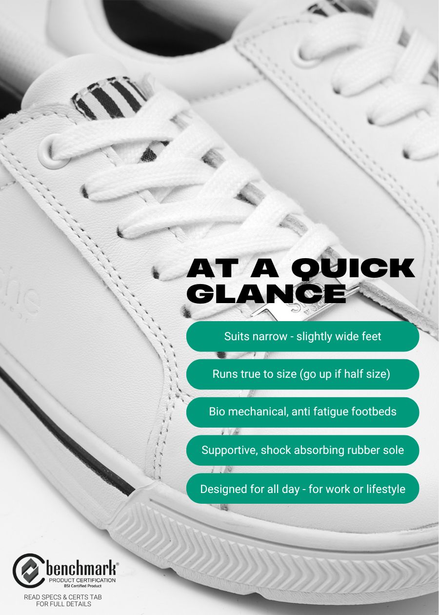 supports fashion and work shoe infographic