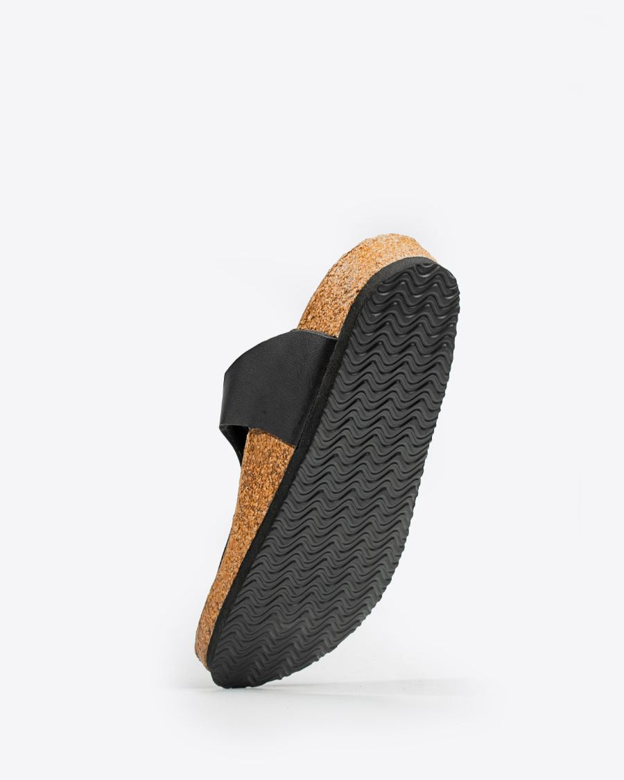 Black anti-slip EVA outer sole on women's Wander slide