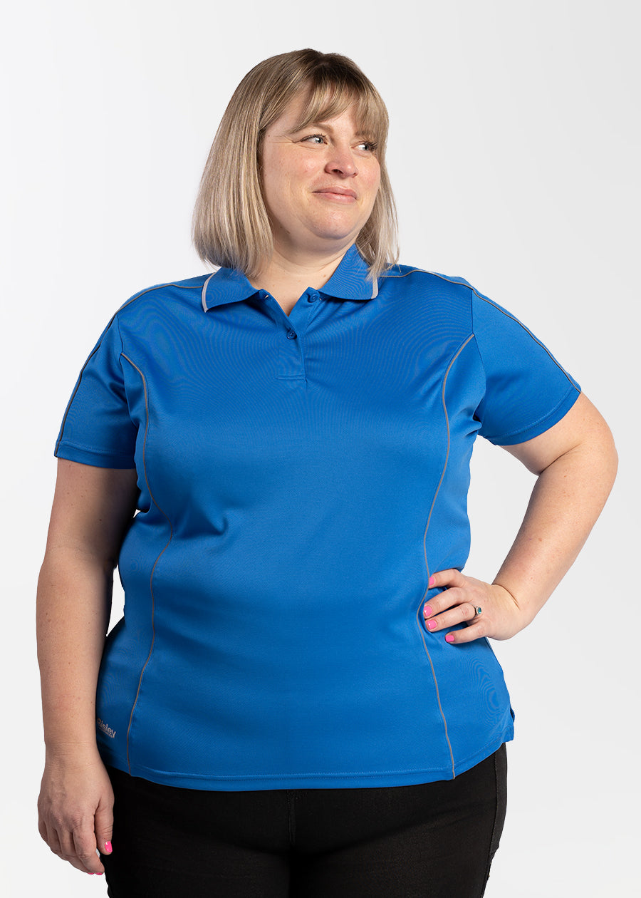 Women's cool mesh polo shirt - she wear