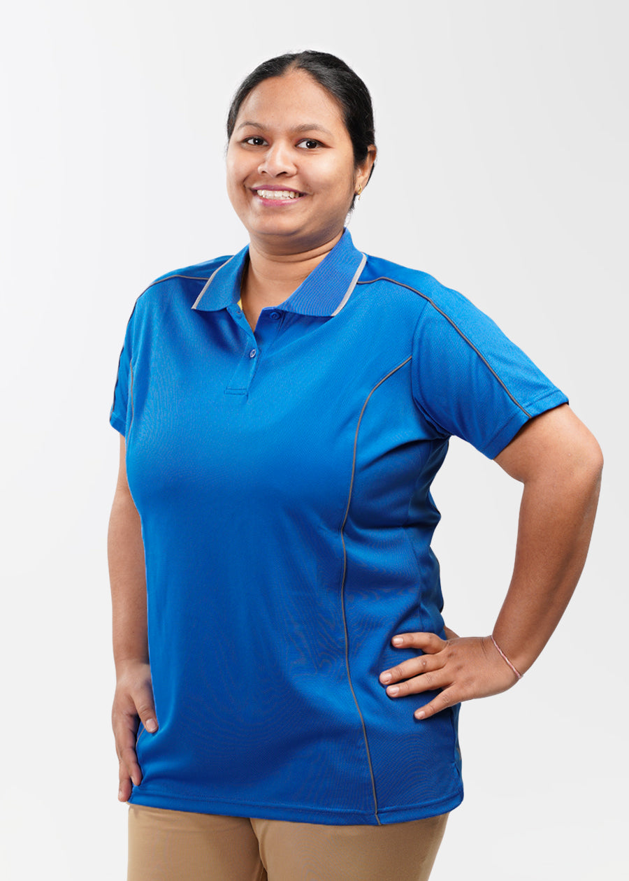 Women's cool mesh polo shirt - she wear