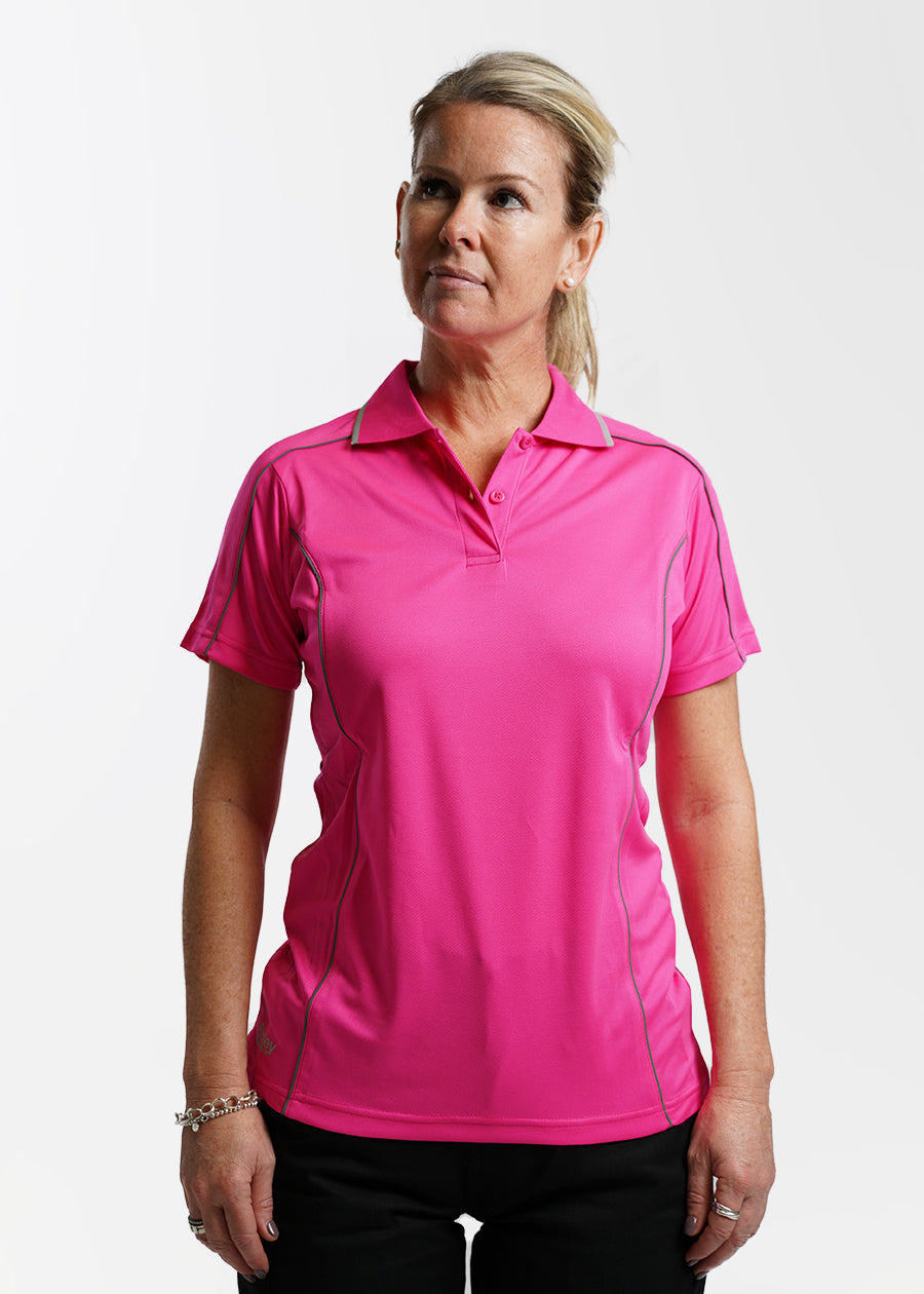 Women's cool mesh polo shirt - she wear