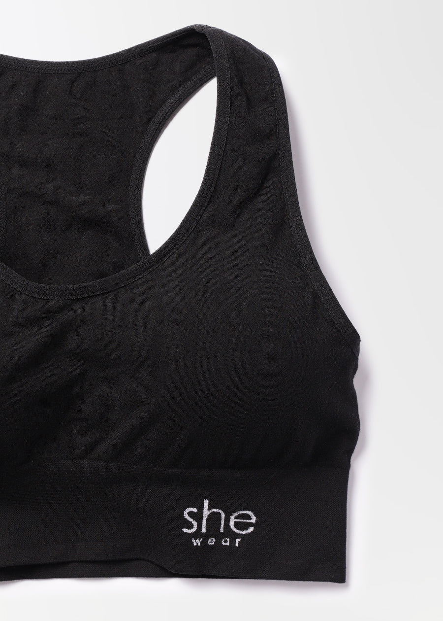 Organic bamboo crop bra - she wear