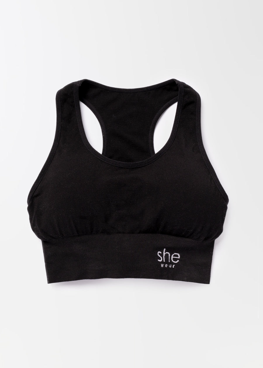 bamboo sports crop with removable cups