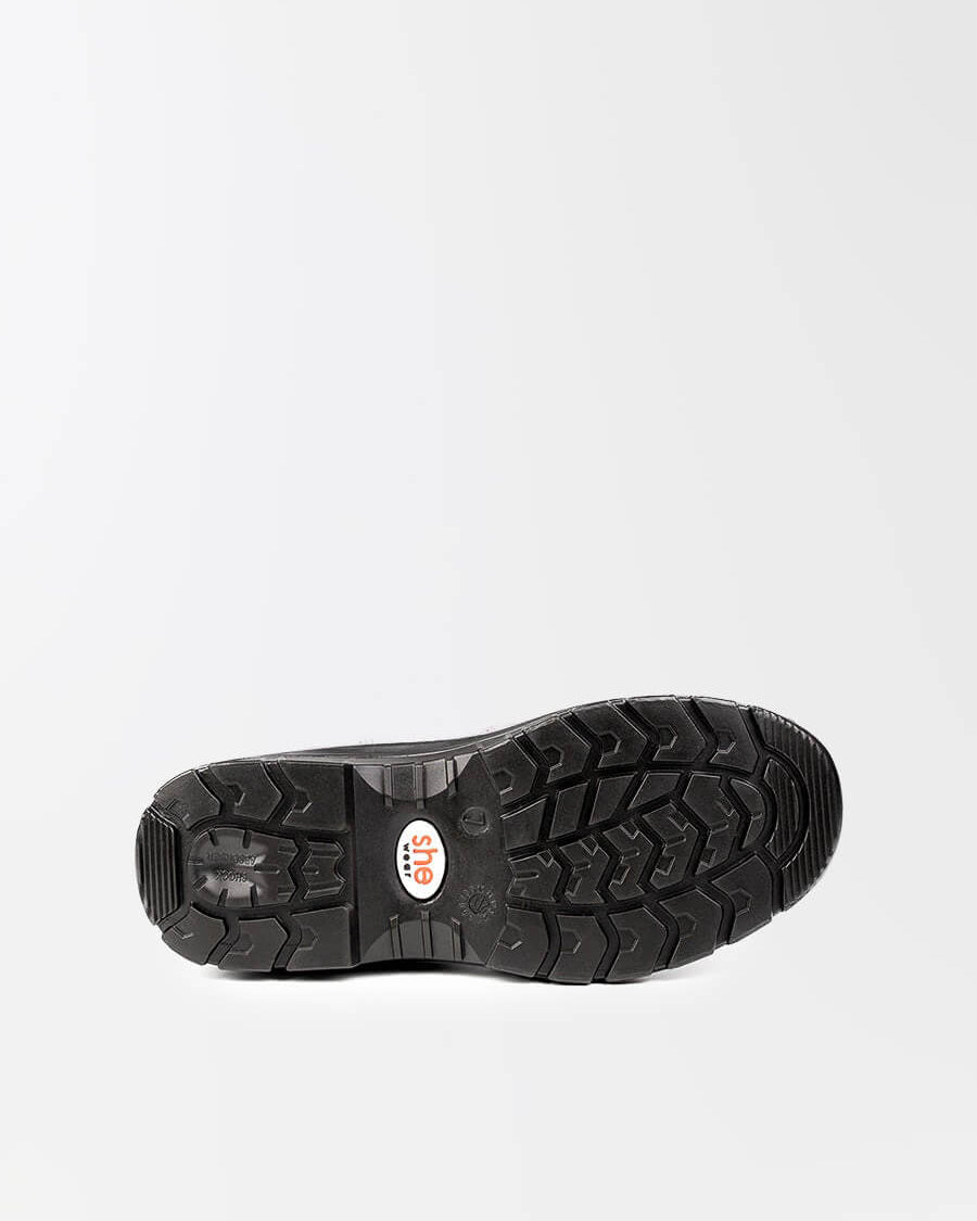 she inspires purple pull on non slip resistant soles women's safety work boots