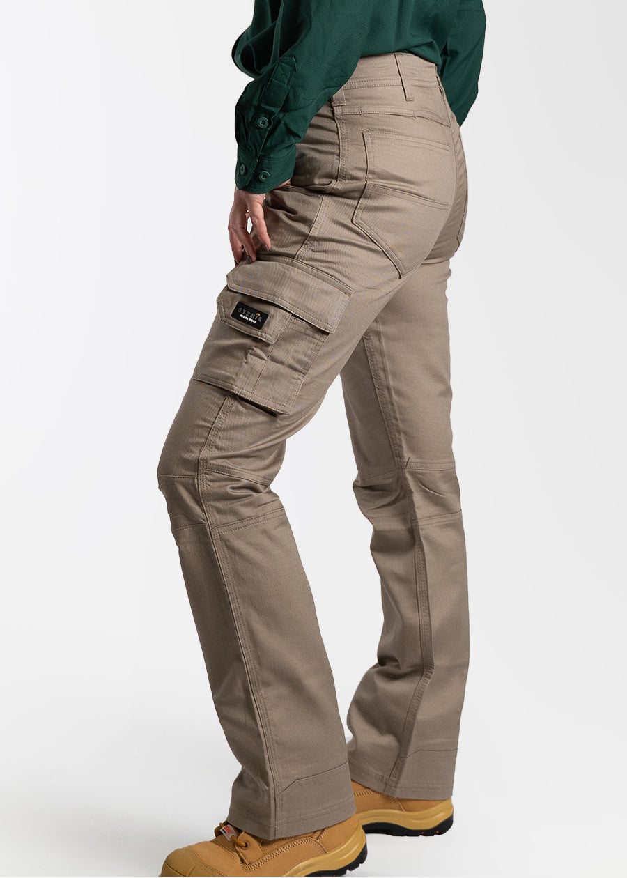 khaki work pants for women syzmik she wear