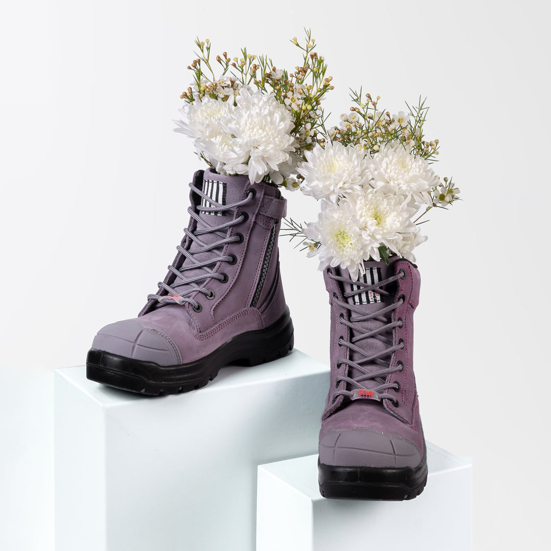 Environmentally friendly work boots for women