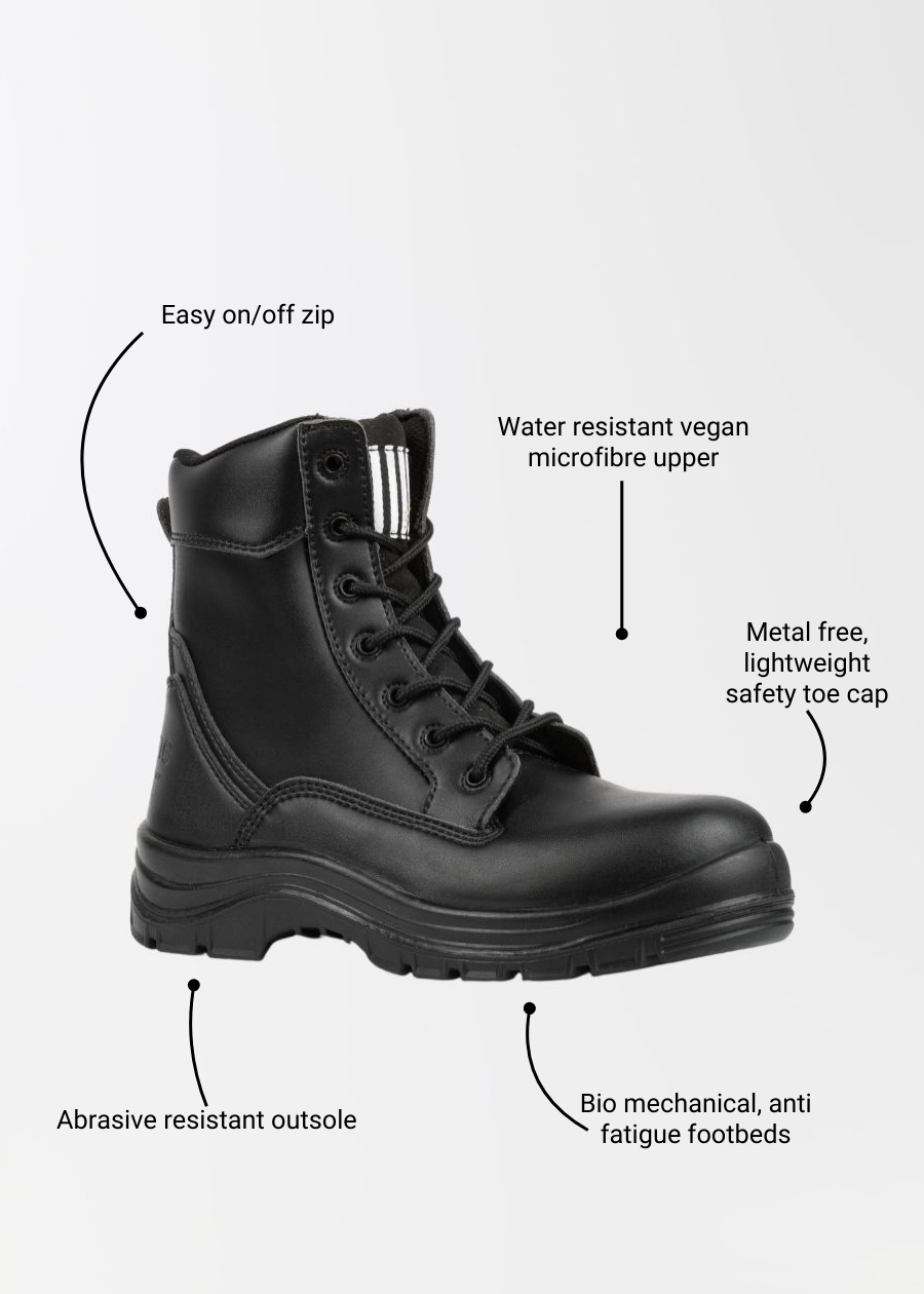 Considers women s vegan work boot she wear