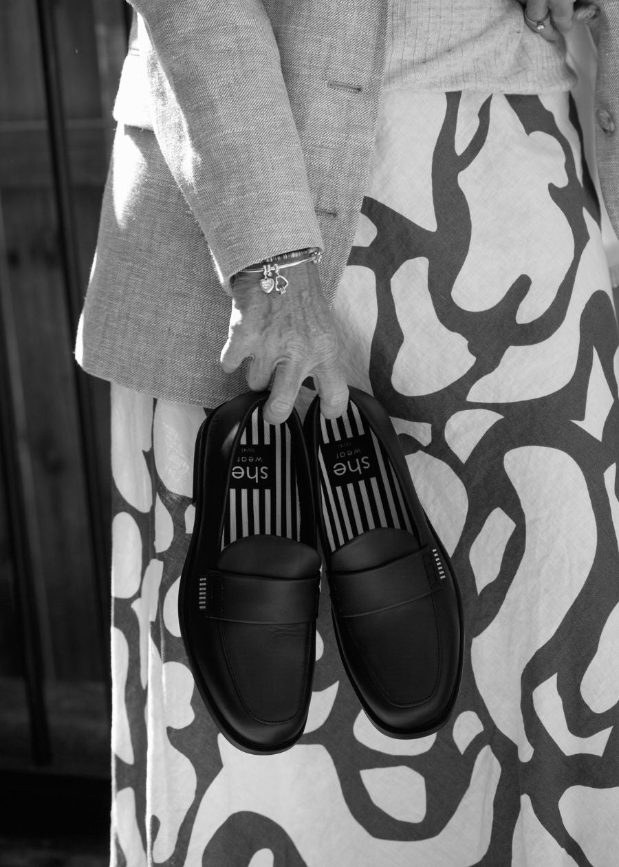 black work loafer for women