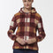 Womens check zip hoodie