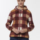 Womens check zip hoodie
