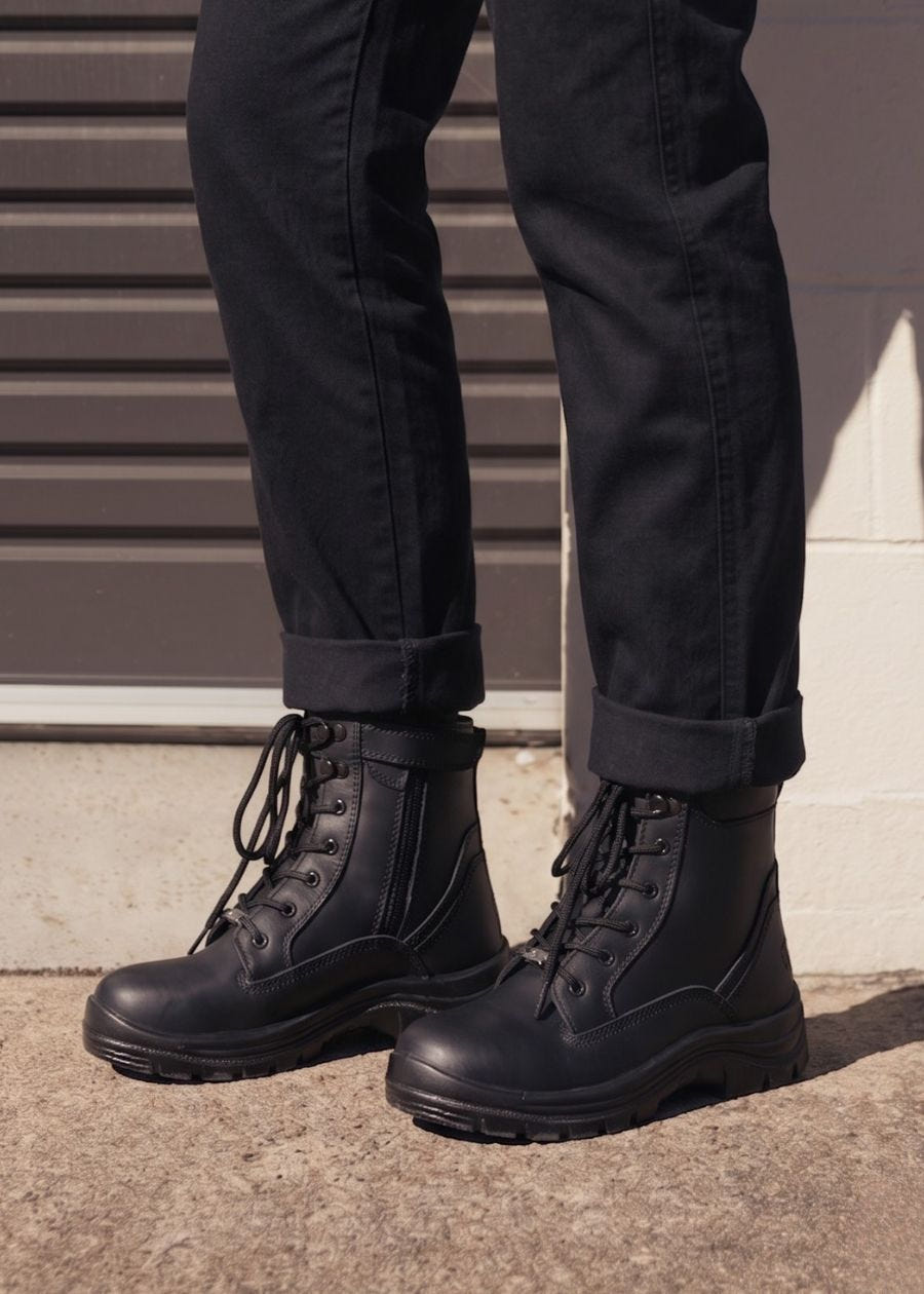 Black women's working boots