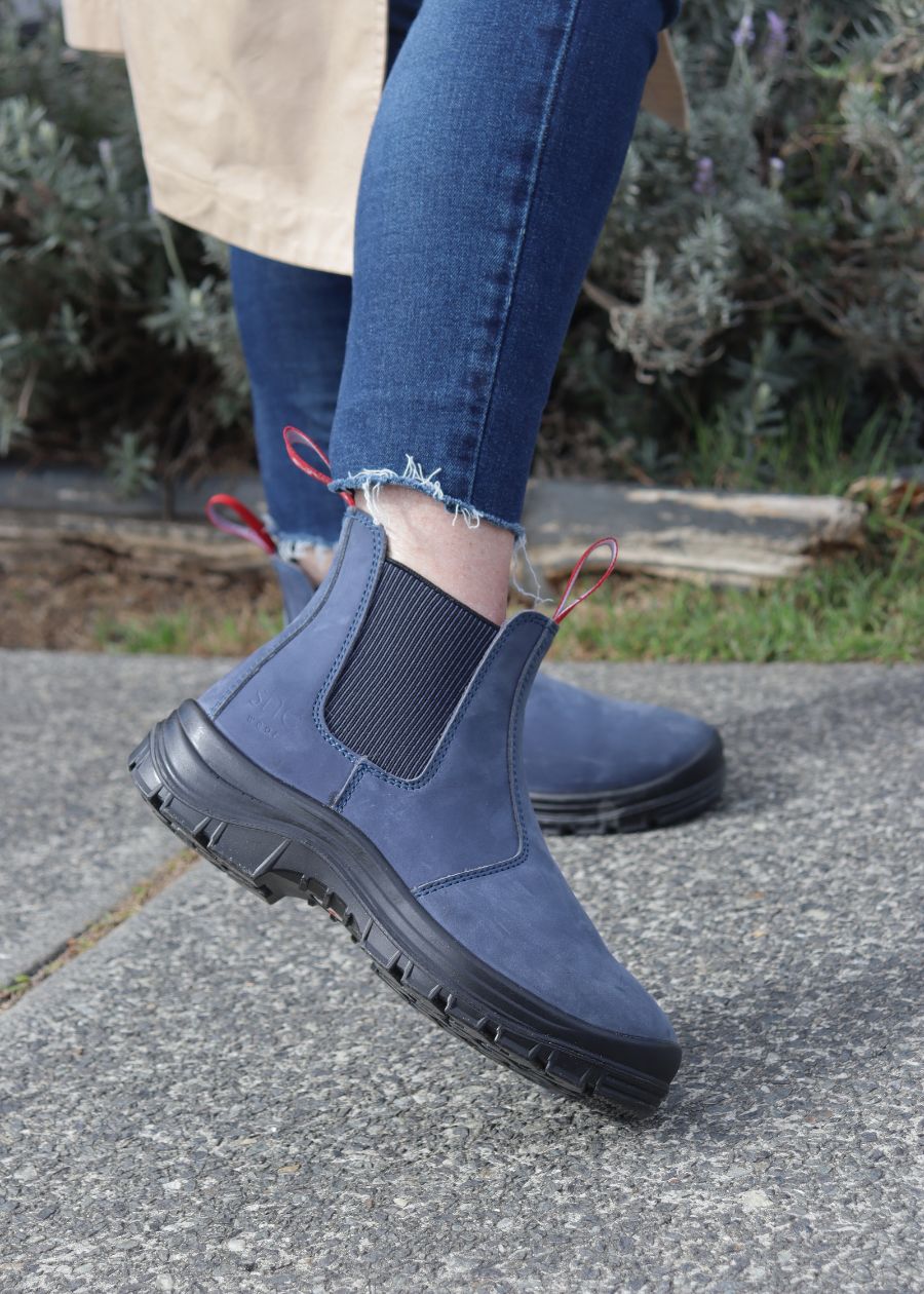 blue womens fashion boot