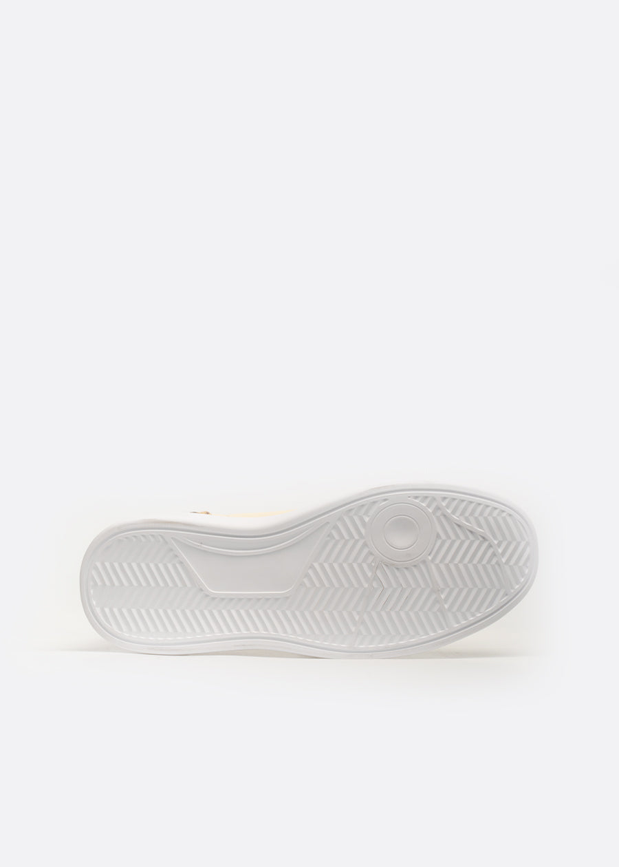 Certified slip resistant sole of a lightweight women's fashion sneaker
