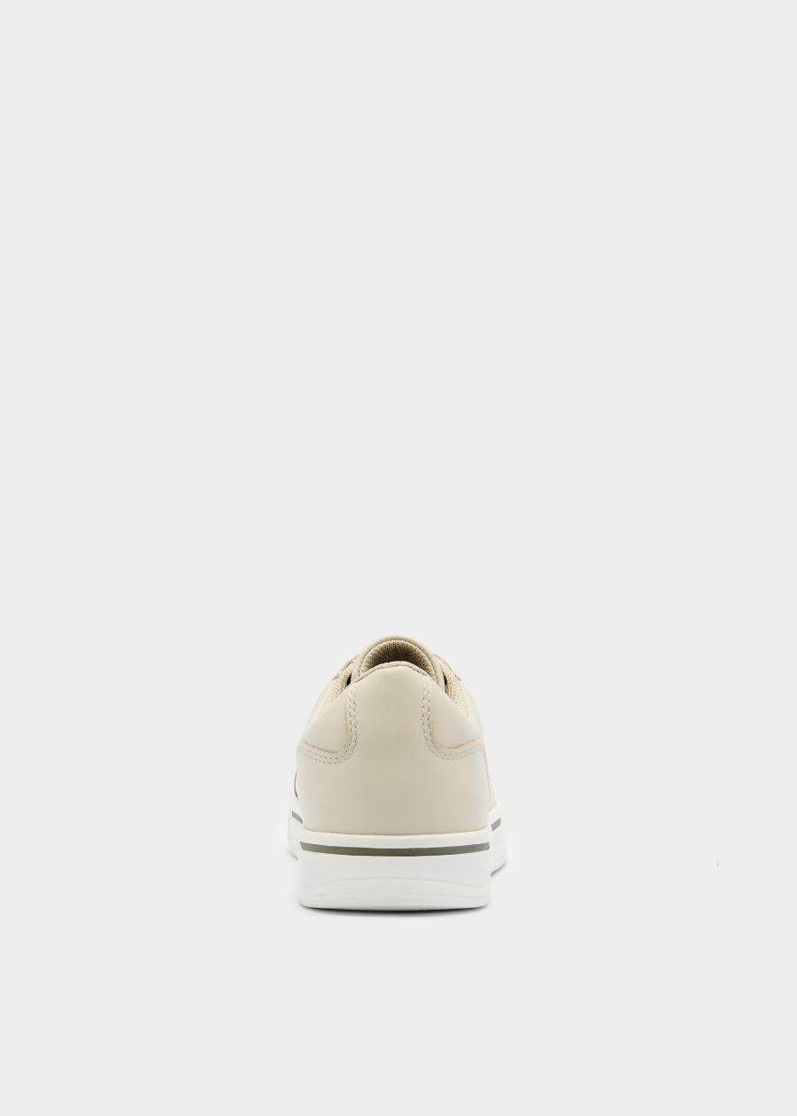 back view of supports stone sneaker