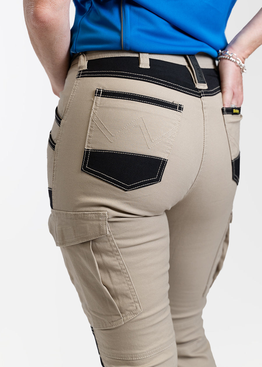 Women's cargo work pants she wear