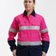 Womens taped hi vis lightweight long sleeve shirt