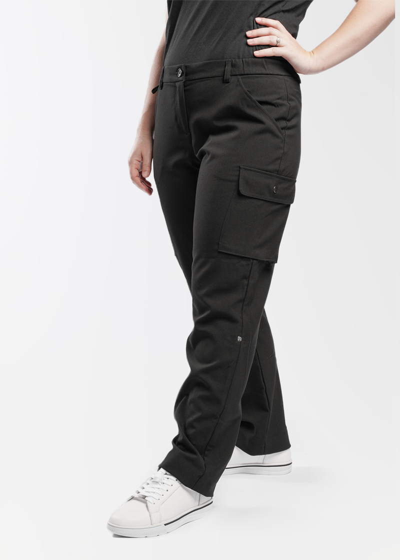 Stylish Women Cargo Pants High Waist Black Pants Button Pockets Design  Gothic Style Trousers Solid Color Long Trouser Plus Size