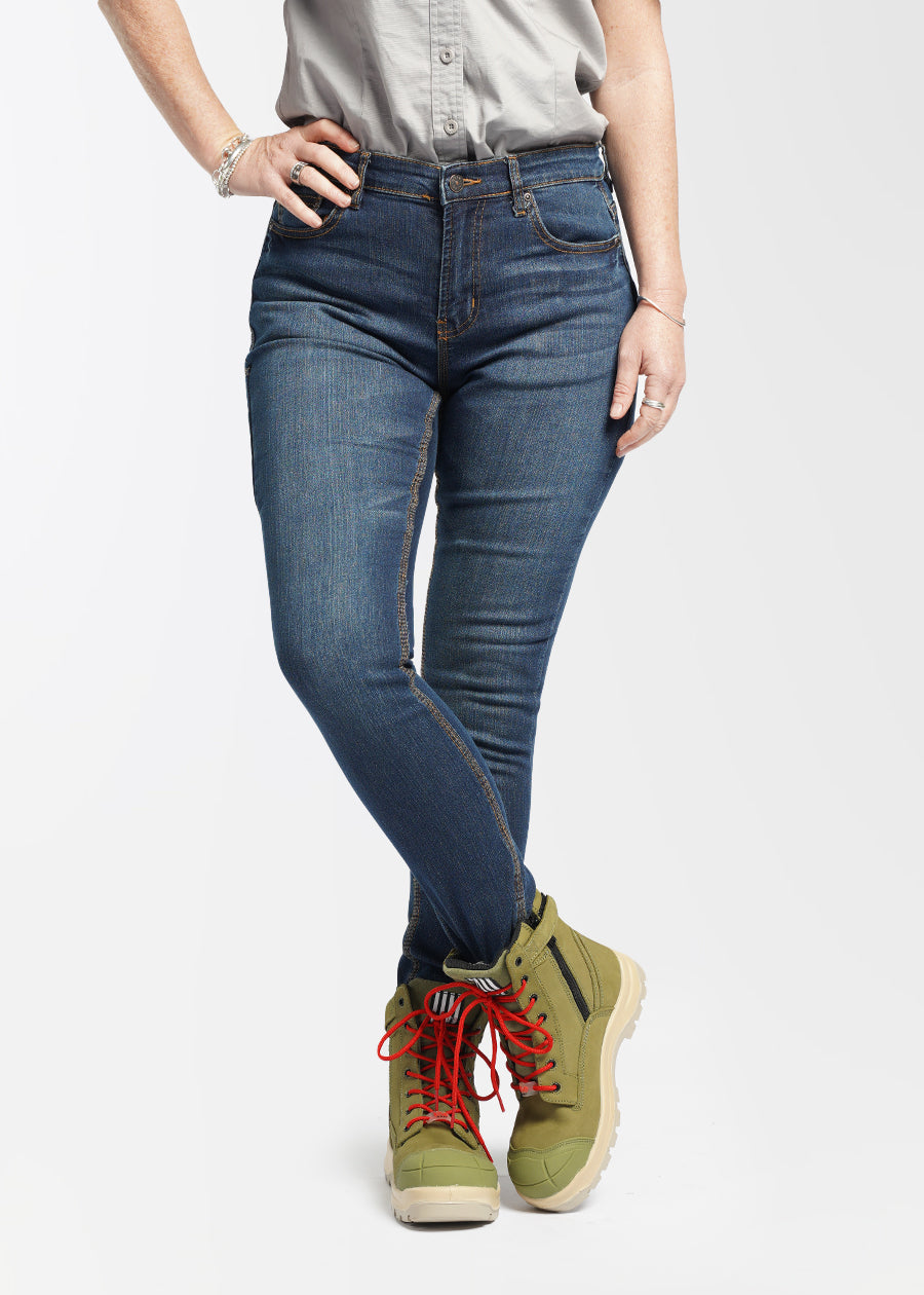 Buy Women's lightweight stretch jeans by Hard Yakka online - she wear