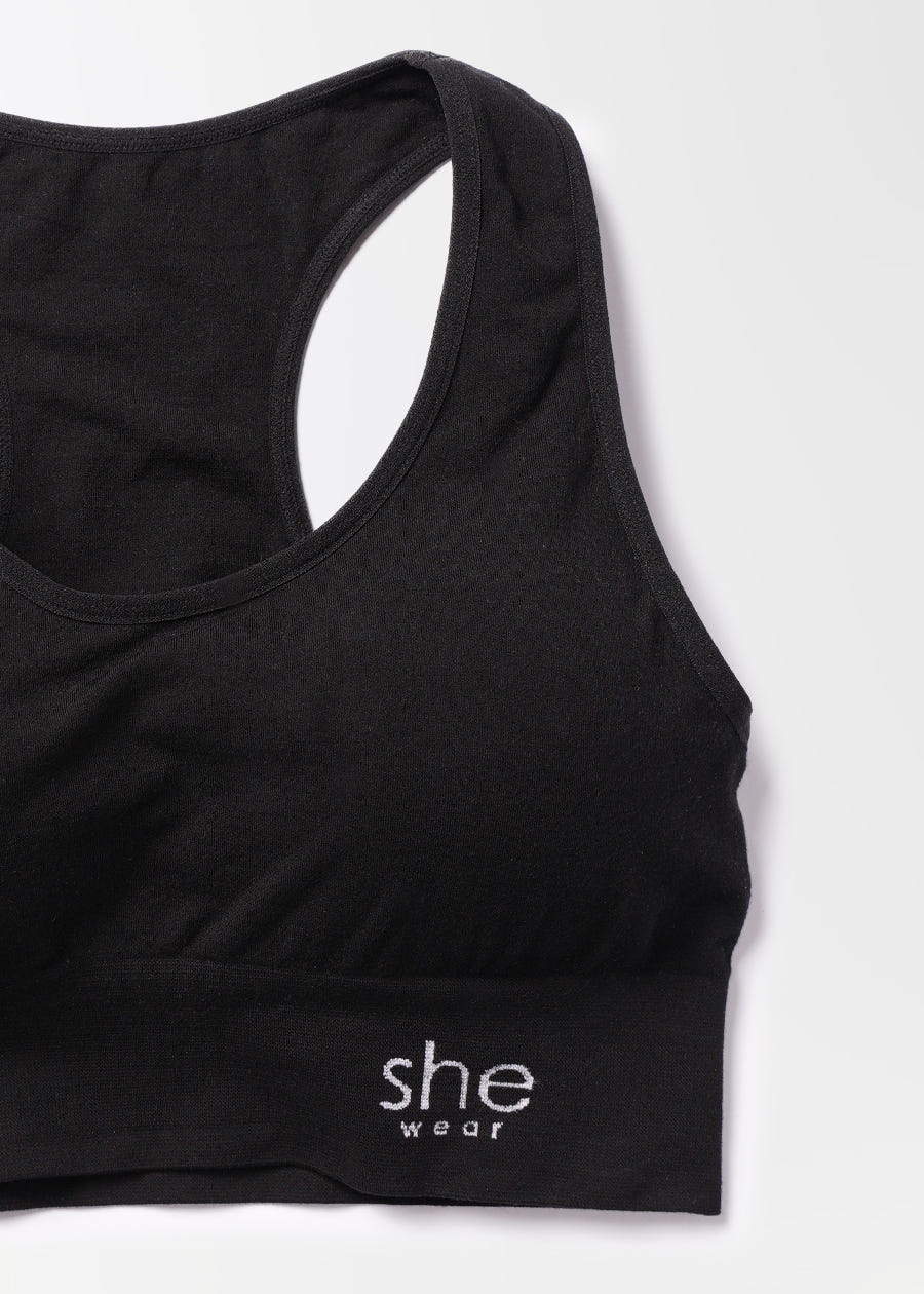 Organic bamboo crop bra - she wear