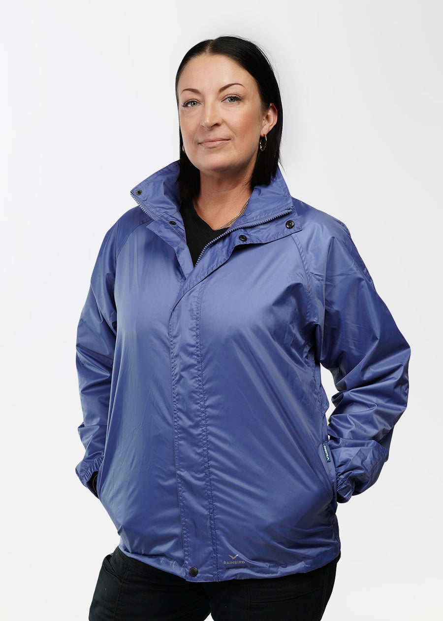 Stowaway waterproof jacket – she wear