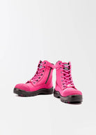 she wear she achieves pink women's work boots