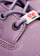 she wear women's safety boots lace up purple