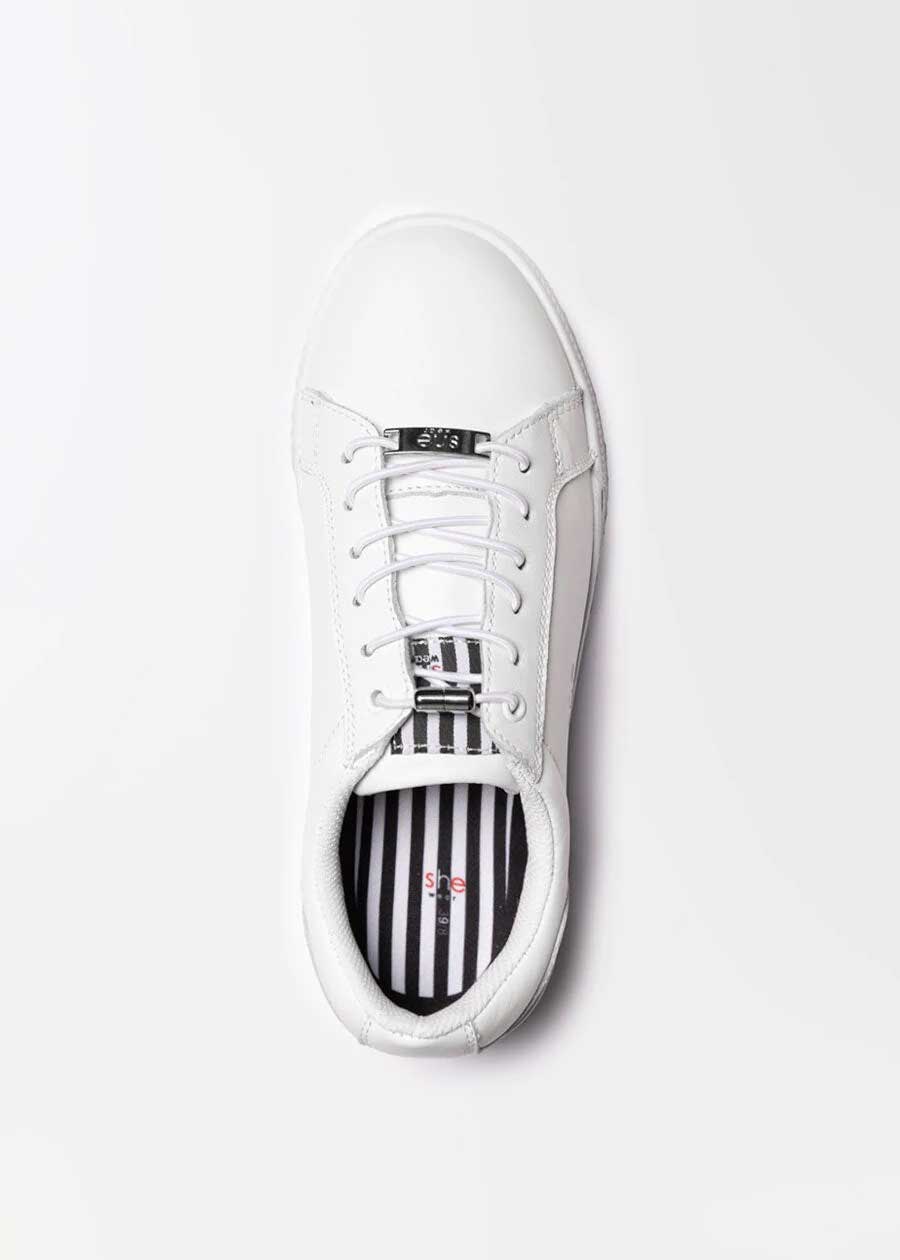 women's supportive work sneakers she wear 