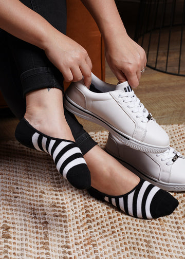 Organic bamboo ladies no show sock trio pack – she wear